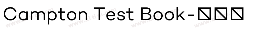 Campton Test Book字体转换